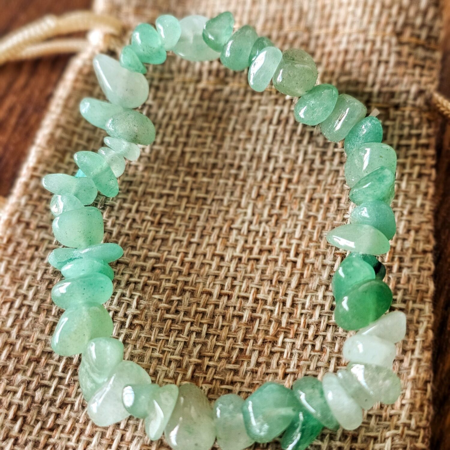 bracelet en aventurine verte