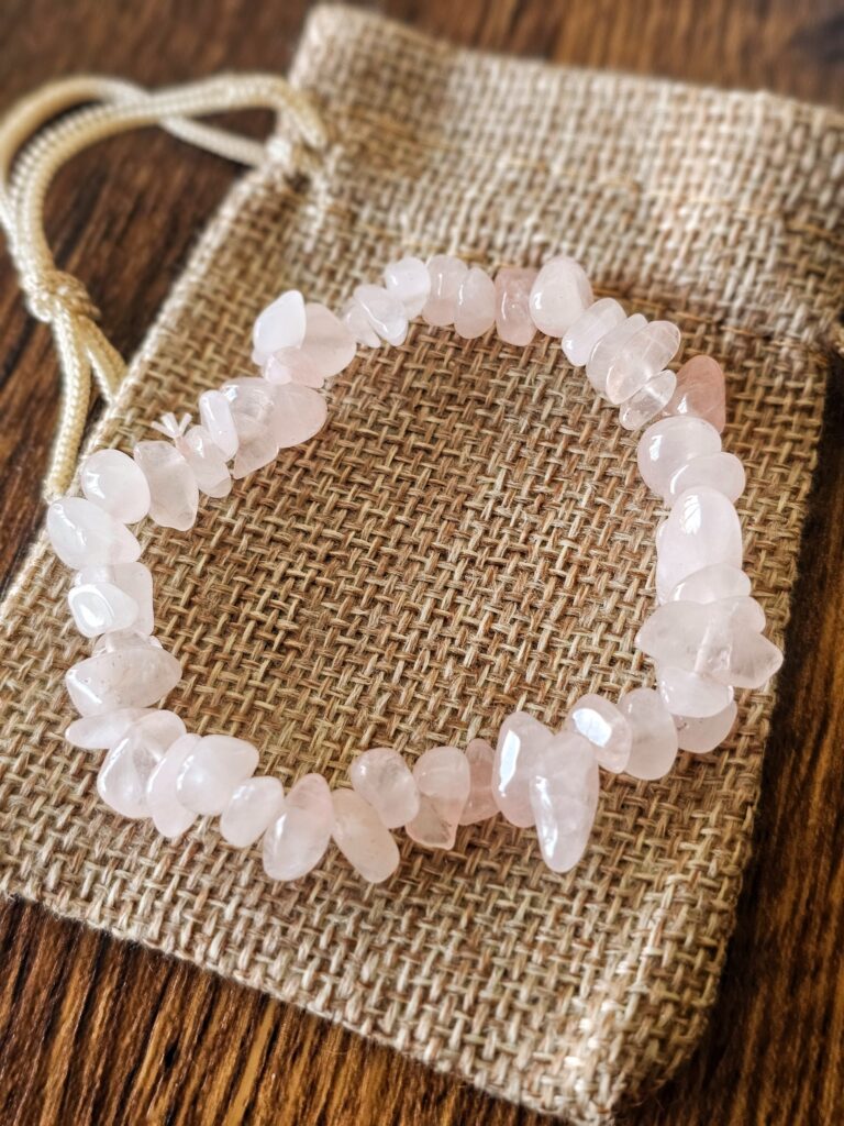 bracelet quartz rose brut