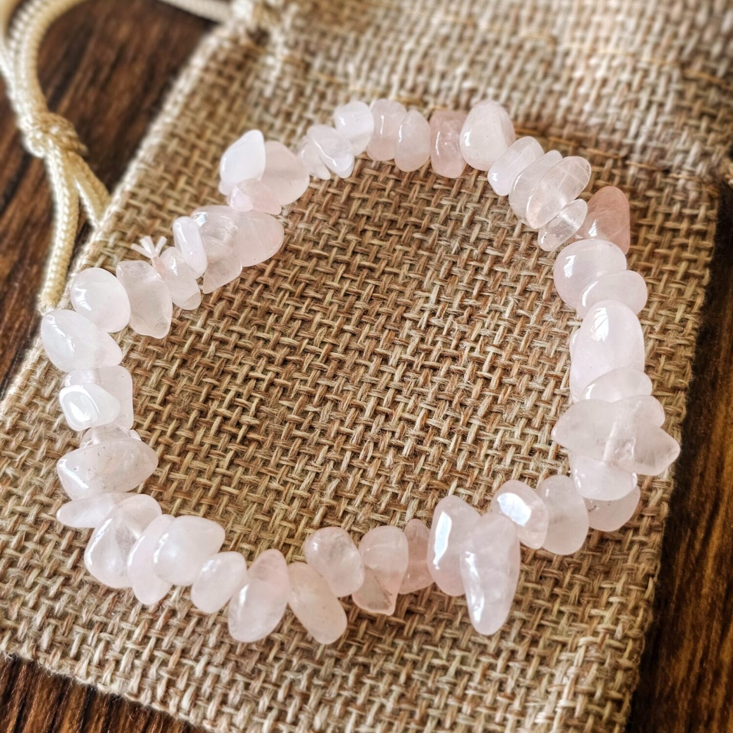 bracelet quartz rose brut