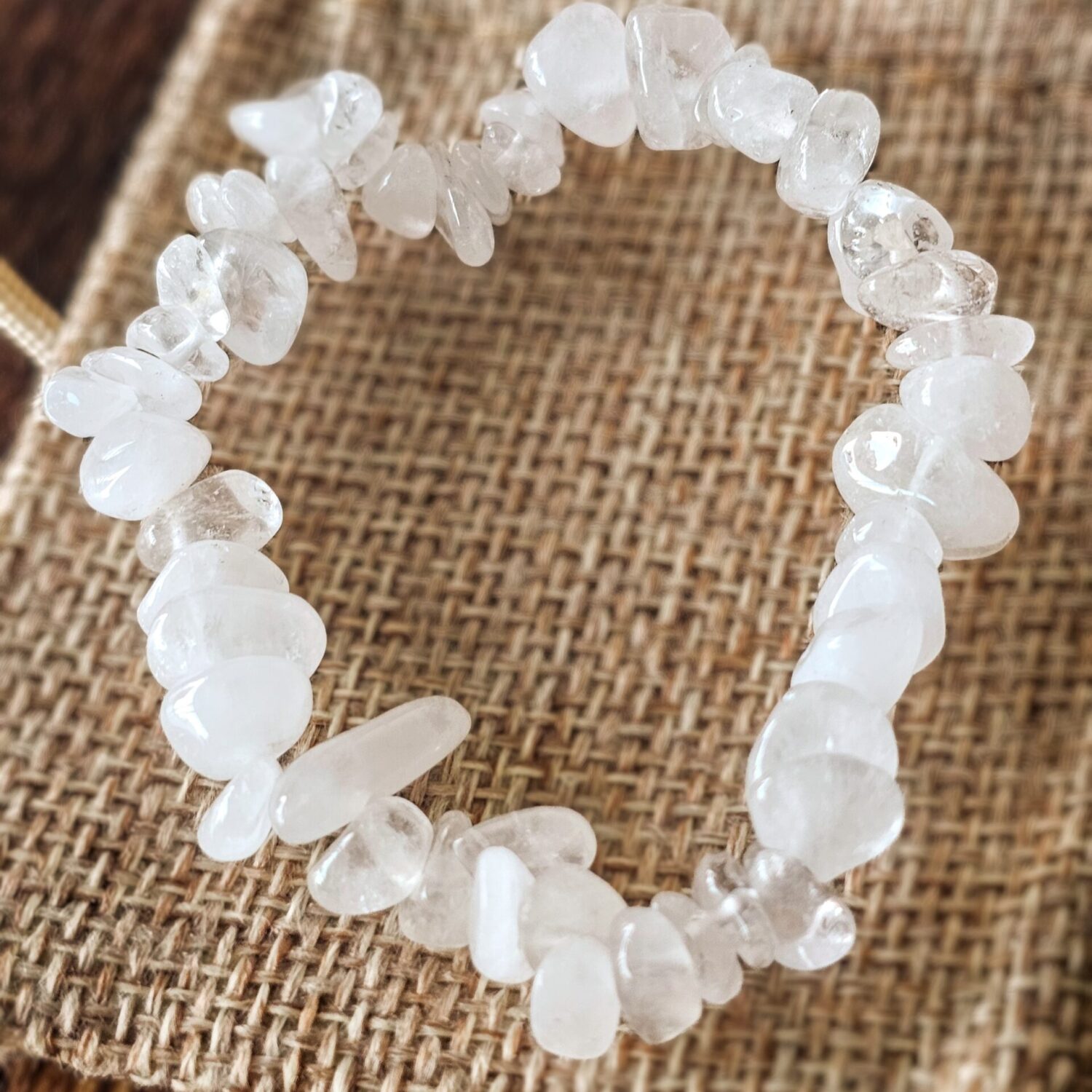 Bracelet en Quartz blanc brut — Clarté & Harmonisation